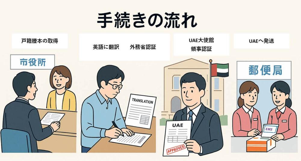 UAE大使館領事認証_手続き